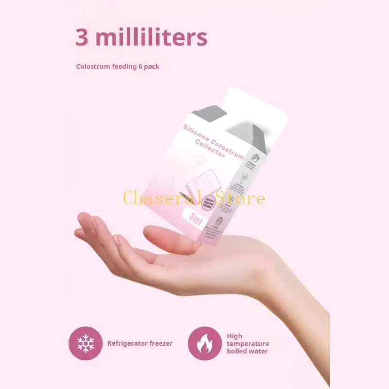 E7CE 3Ml Hygienic Colostrum Collector Set 6 Units Breast Milk Storage Tubes With Cleaning Brush And Portable Storage Box