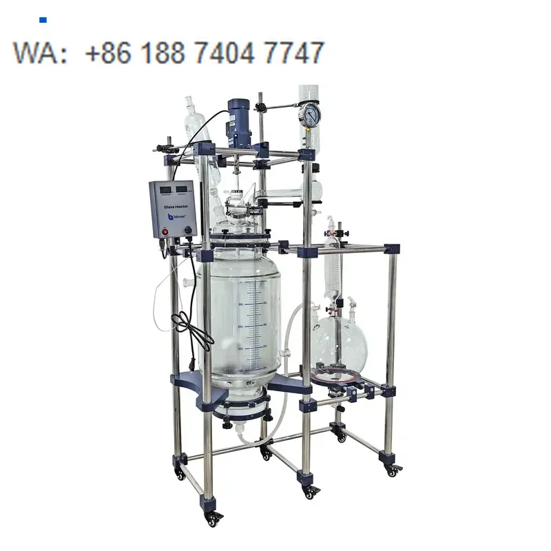 for LABOAO 50L 80L Jacketed Glass Lab Crystallization Filter Reactor Chemical Synthesis Solvent Recovery Crystal Purification