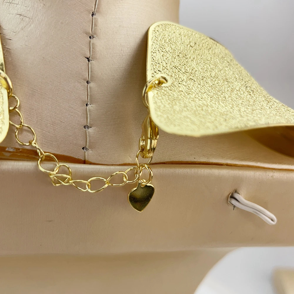 EMMA مجموعات مجوهرات فاخرة برازيلية للنساء دبي مطلية بالذهب الأفريقي اليدوية الزفاف مجموعة الزفاف قلادة جريئة FHK20783 #3