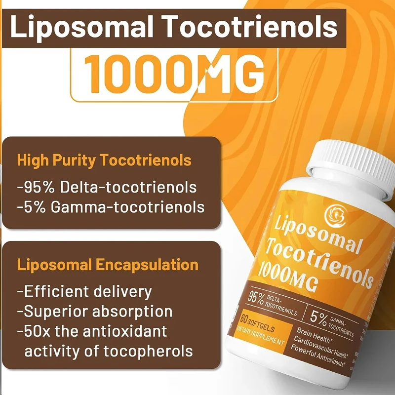 Liposome Fertility Triethanol 1000mg - supports cardiovascular, skin, and bone health, 60 capsules