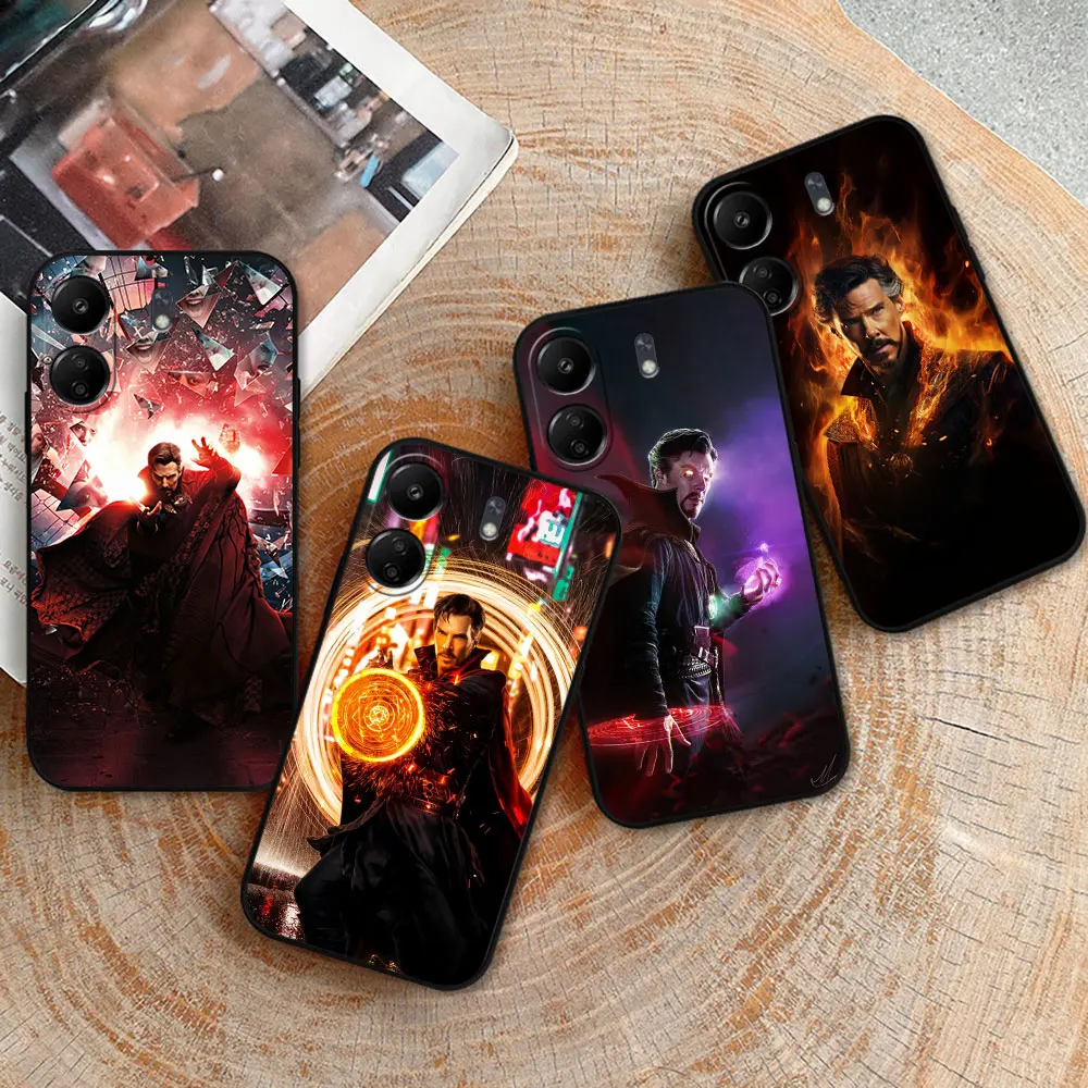 

Marvel Doctor Strange Phone Case For Redmi 14C 13C 12 12C 10 10C 9 9A 9C 8 8A 7A A2Plus A1 K60 K40 Ultra Pro 5G Black Soft Cover