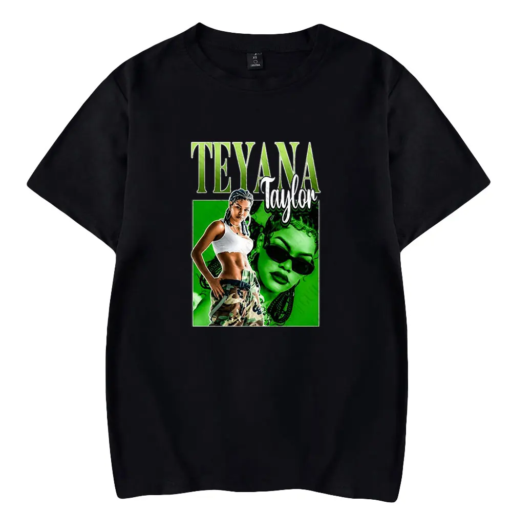 

Teyana Taylor Rapper Merch Impressão T-shirt Unisex Moda Engraçado Casual HipHop Cartoon Estilo Manga Curta Tee