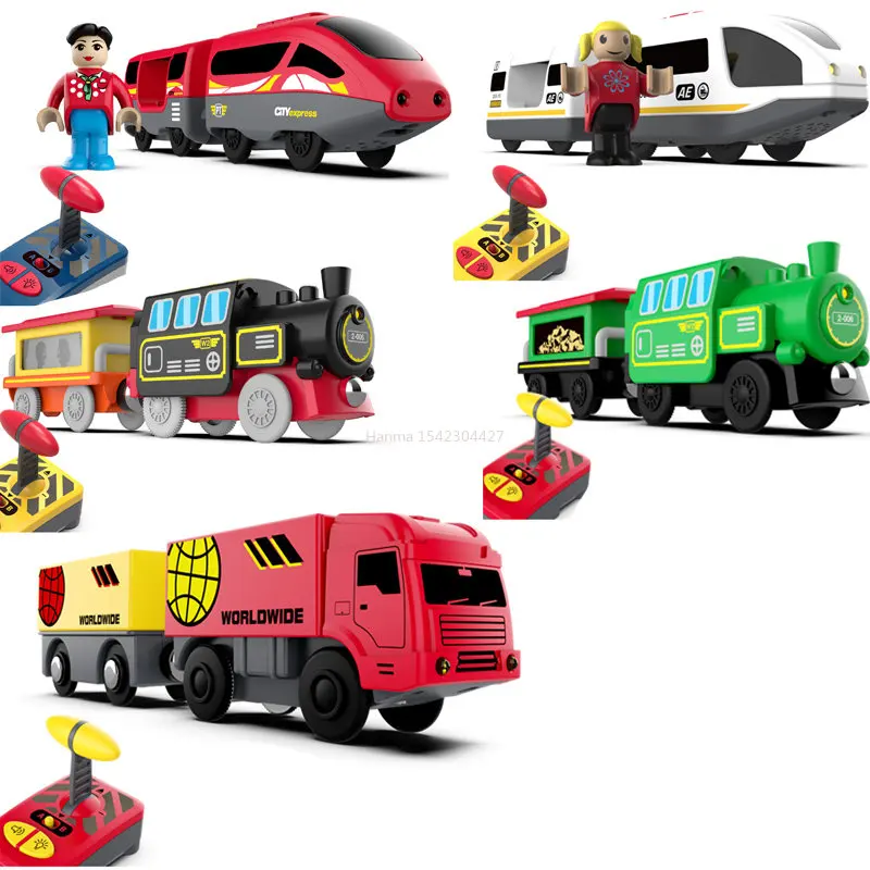 New RC Train Railway Accessories Remote Control Electric Train Magnetic Rail Car Fit for All Brands Train Track Toys for Kids