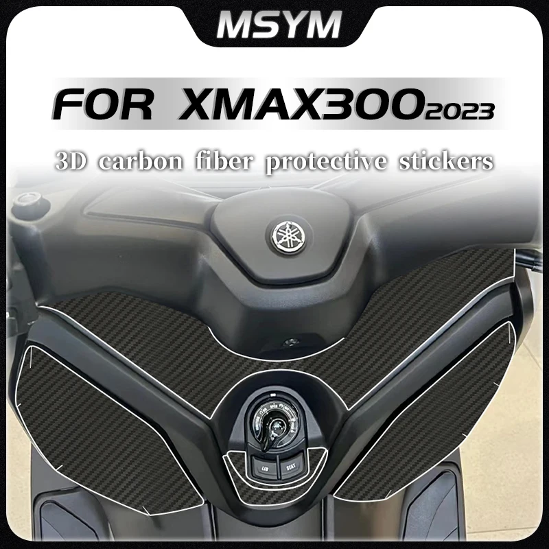 

Мотоциклетная 6D защитная наклейка для топливного бака из углеродного волокна, декоративная пленка для тела, аксессуары для Yamaha X MAX300 Xmax 300 2023
