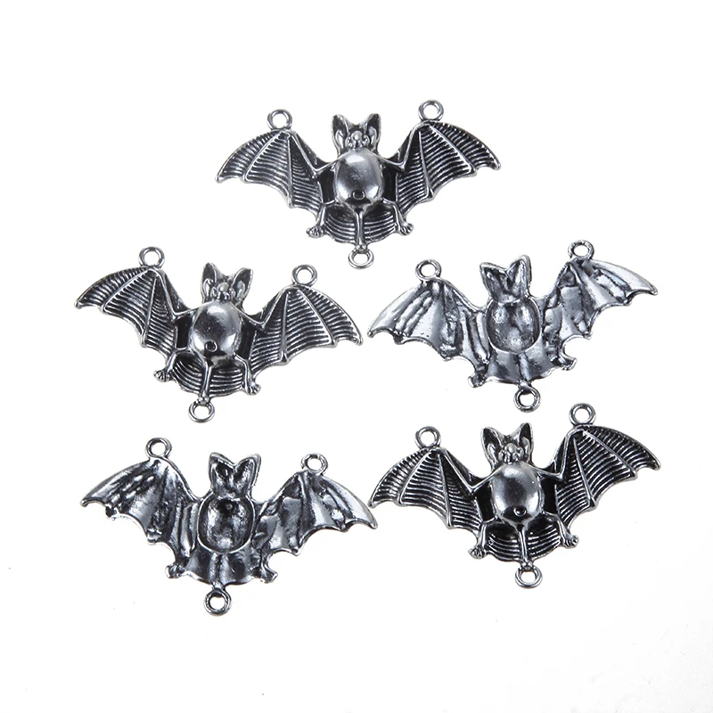 10pcs Antique Silver Plated Bat Connector Charms For Jewelry Findings Accessories 4.5*3cm