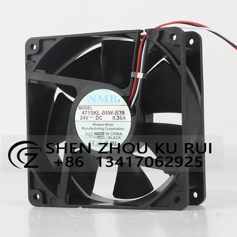 

NMB Case fan New original FANUC Inverter fan 4715KL-05W-B39 12038 DC24V 0.36A Ball Bearing Inverter Cabinet Axial Cooling Fan
