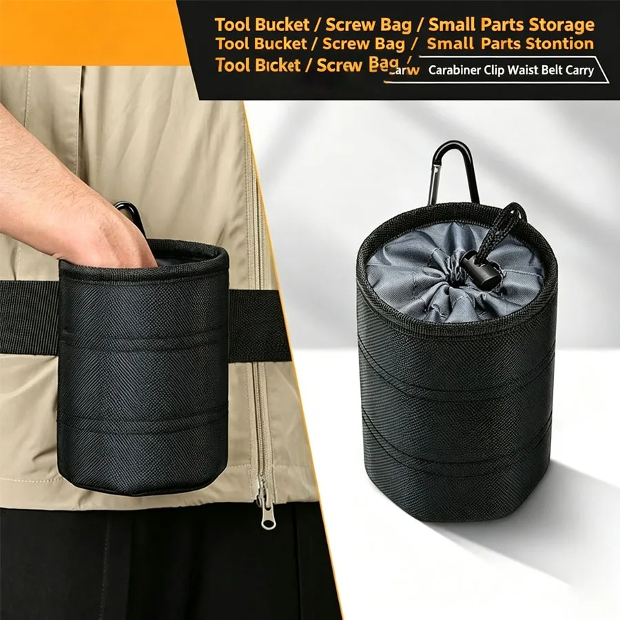 Thickened Oxford cloth electrician nail waist bag small screw storage bag tool including hook