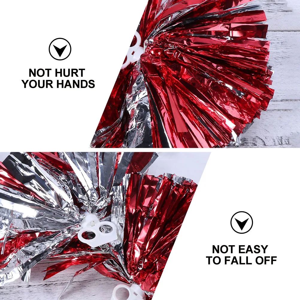 4 قطعة المشجع بوم بومس لافتة للنظر لامعة الكريات للمسابقات المدرسية الرياضية الحدث الرقص الملحقات #3