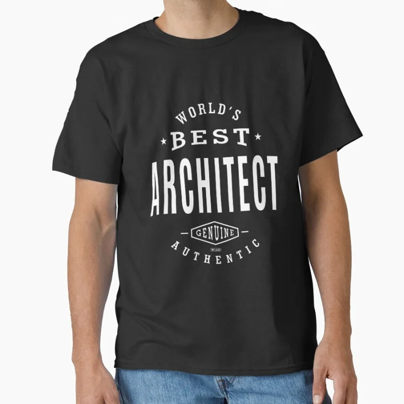 

1028 World's Best Architect Funny gift t shirt Architecture lover humor Graphic clothes 100% cotton print All size Tops S-6XL