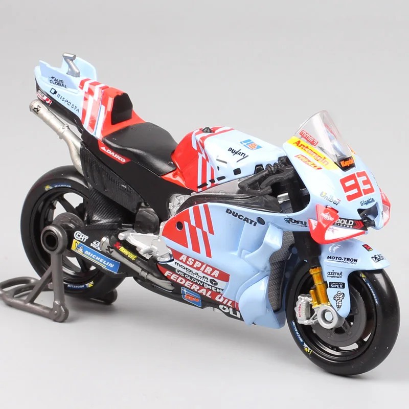 Maisto Gresini Racing GP 2024 w skali 1/18 # 93 Marc Marquez (lub: Marc Marquez, numer 93) # 73 Model motocykla Alex Diecast, motocykl Ducati, miniaturowe zdjęcia, prezent