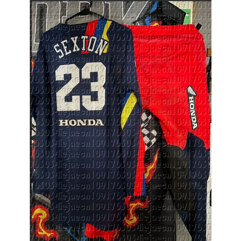 

2026 Honda Printed Pattern number #23 Motorcycle Jersey suit Sport Long Sleeve T-Shirt suit Breathable Quick Drying Top suit