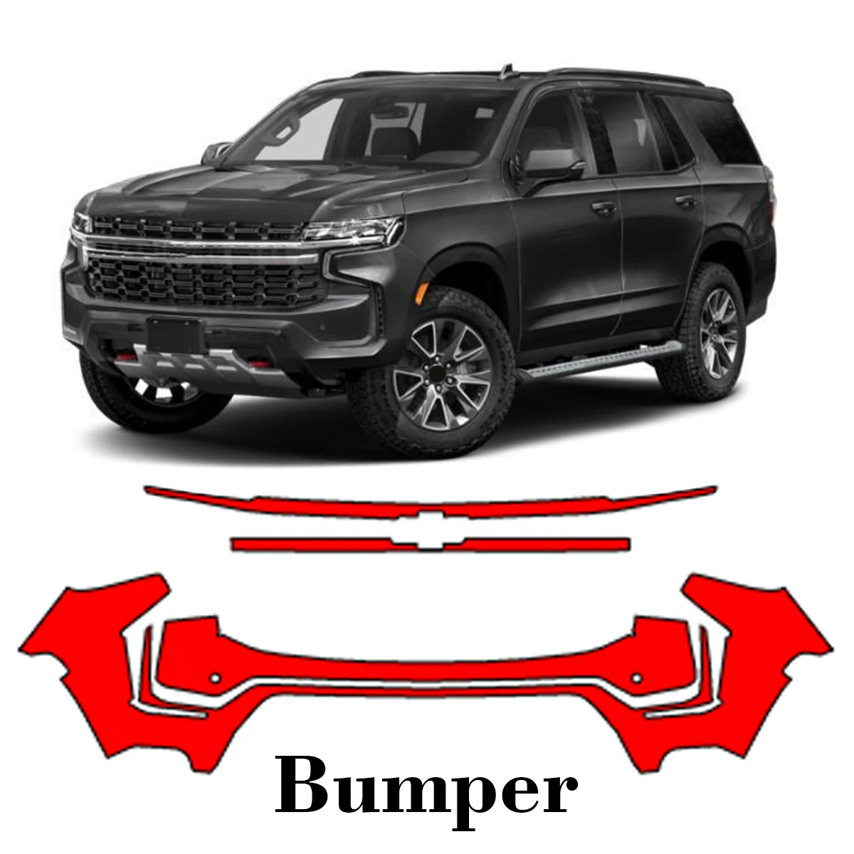 

Car Precut Paint Protection Film Front Bumper Anti-scratch Exterior TPU PPF For Chevrolet Tahoe Z71 2021-2024
