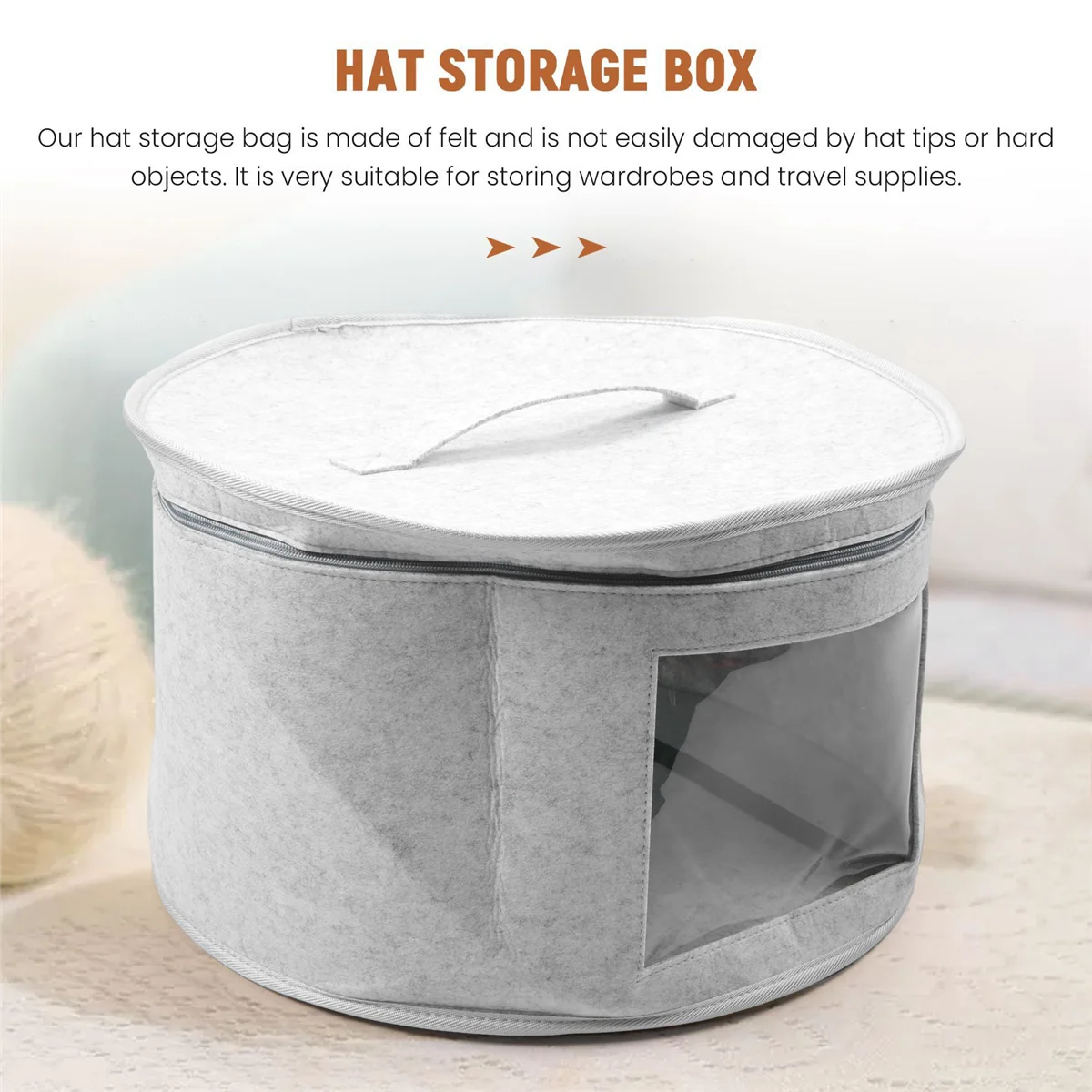 Organizzatore di scatole per cappelli Scatole per cappelli da viaggio rotonde Borsa per cappelli pieghevole A