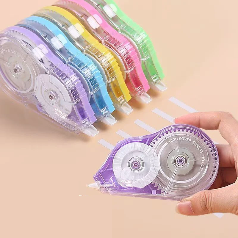 5Pcs 40m Each Correction Tape – 200m Total, 5 Assorted Colors, Smooth Strong Coverage for Daily School Home Use
