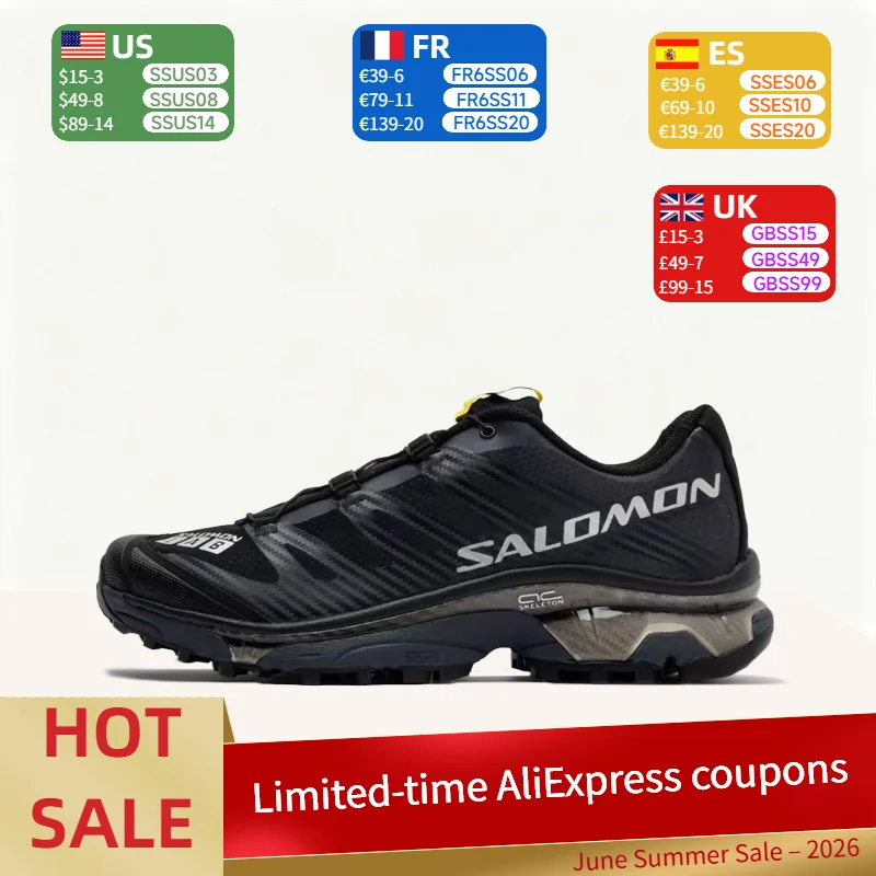 

Salomon XT-4 OG: Low-cut river trekking shoes for men and women, offering grip, comfort, stability, and support Black 471329