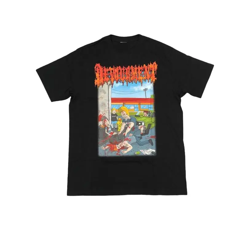 ديفورمنت بيفيز وبوتثيد تي شيرت أسود كلاسيكي للجنسين لمحبي S-5XL US827