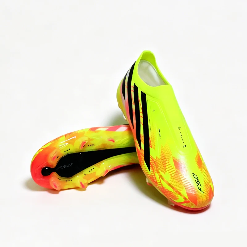 2620 Premium Laceless Mens Soccer Shoes Boys F50 TF/FG Training Football Sneakers Turf Soccer Cleats Chuteira Campo 35-45