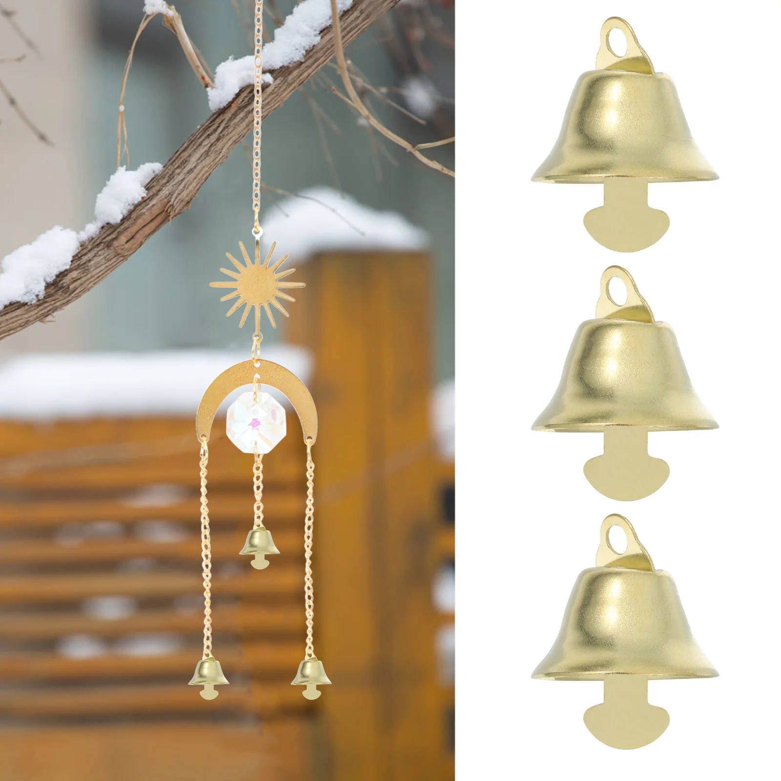 

72 шт. мини красочные латунные колокольчики с открытым ртом для рукоделия колокольчики маленькие колокольчики винтажные DIY Рождественские украшения для свадебной вечеринки