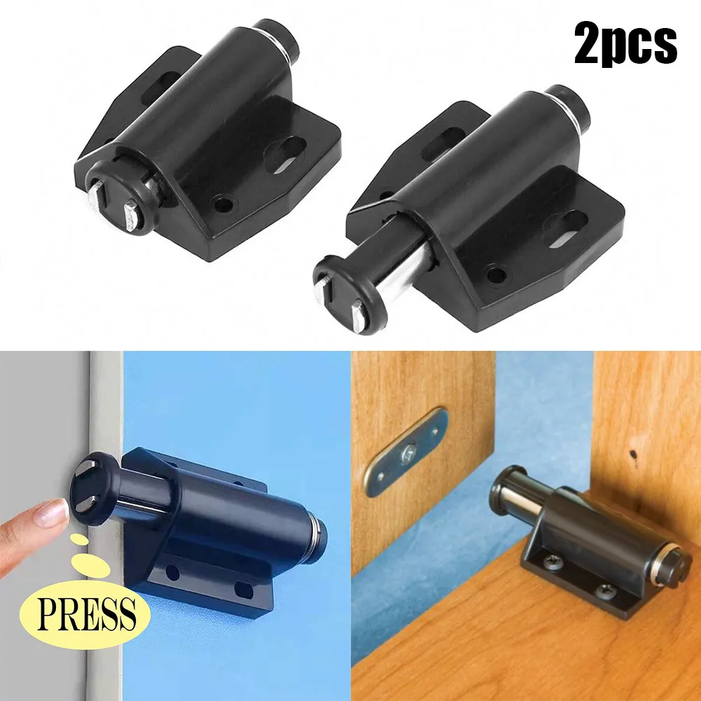 2Pcs Single Magnetic Pressure Push To Open Touchs Latch Cabinets Cupboard Doors Wardrobes Bathroom Cupboard Catches Hardwares