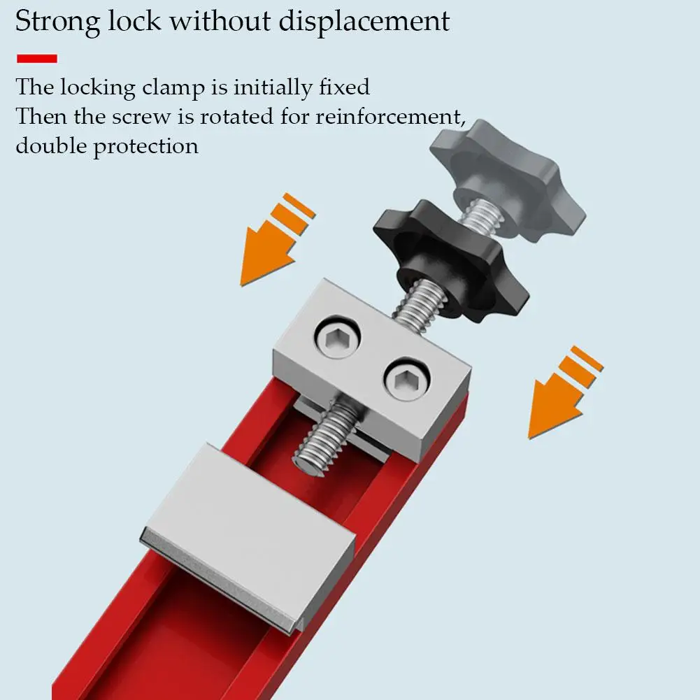 قابل للتعديل آلة قطع قاعدة دليل السكك الحديدية 240 مللي متر 360 مللي متر ABS منشار دائري دليل تحديد المواقع المشبك 2-Way عكس مشبك النجارة #4
