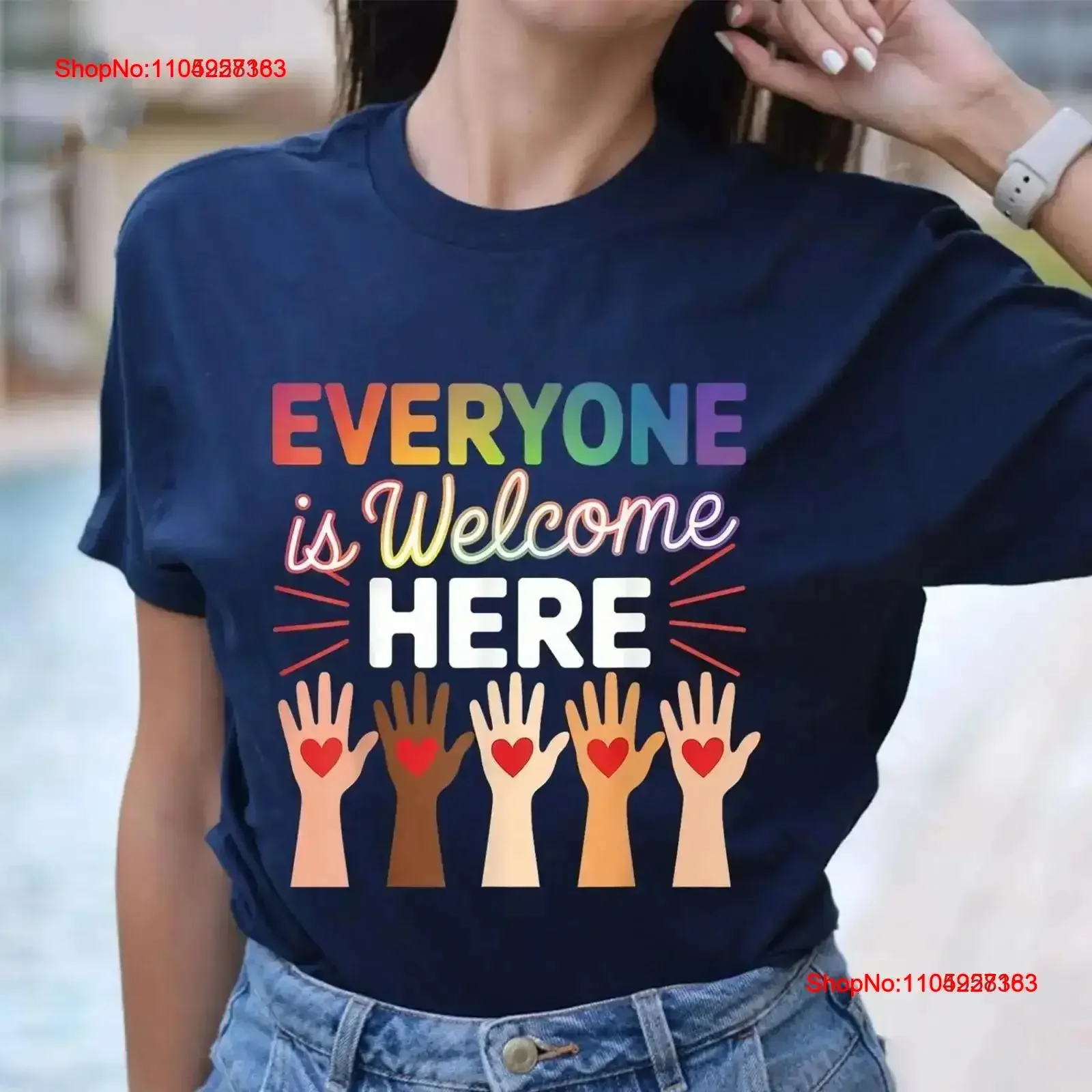 

Рубашка «Все добро пожаловать здесь», футболка «Учитель равность», винтажный стираный топ для повседневной одежды, дышащая повседневная одежда для дома