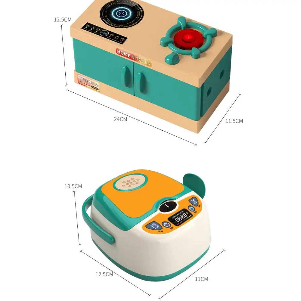 Fun Cooktop Play Cooking Set Cooking Utensils Kettle Kitchen Playset Pot Pan Play House Simulation Children's Educational Toy