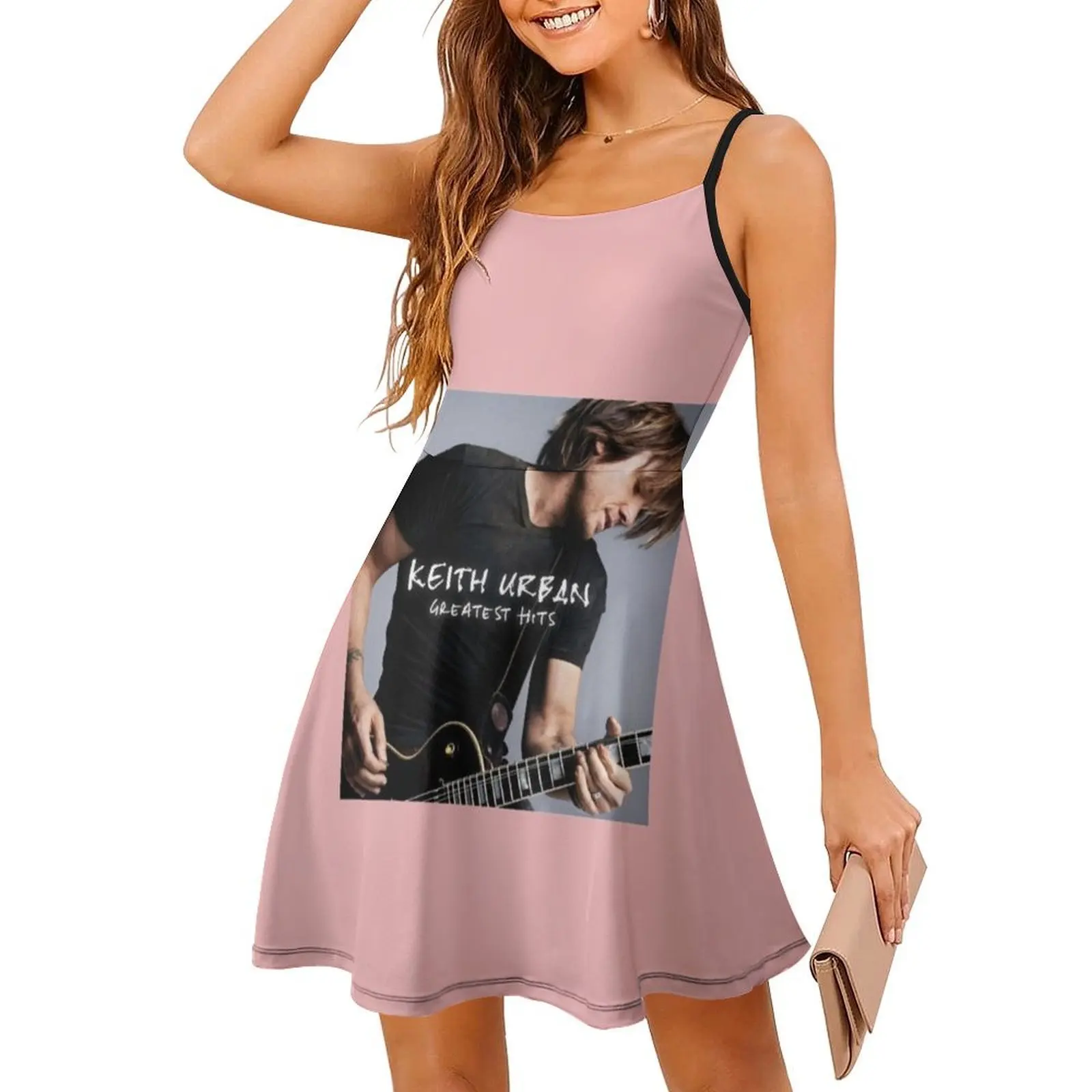 ألبوم 2017 كيث أوربان كاليستا 1 فستان قصير على طراز بريبي للنساء على شكل حرف a فضفاض مناسب فستان يوم غير رسمي كيث الحضرية الحضرية كيث