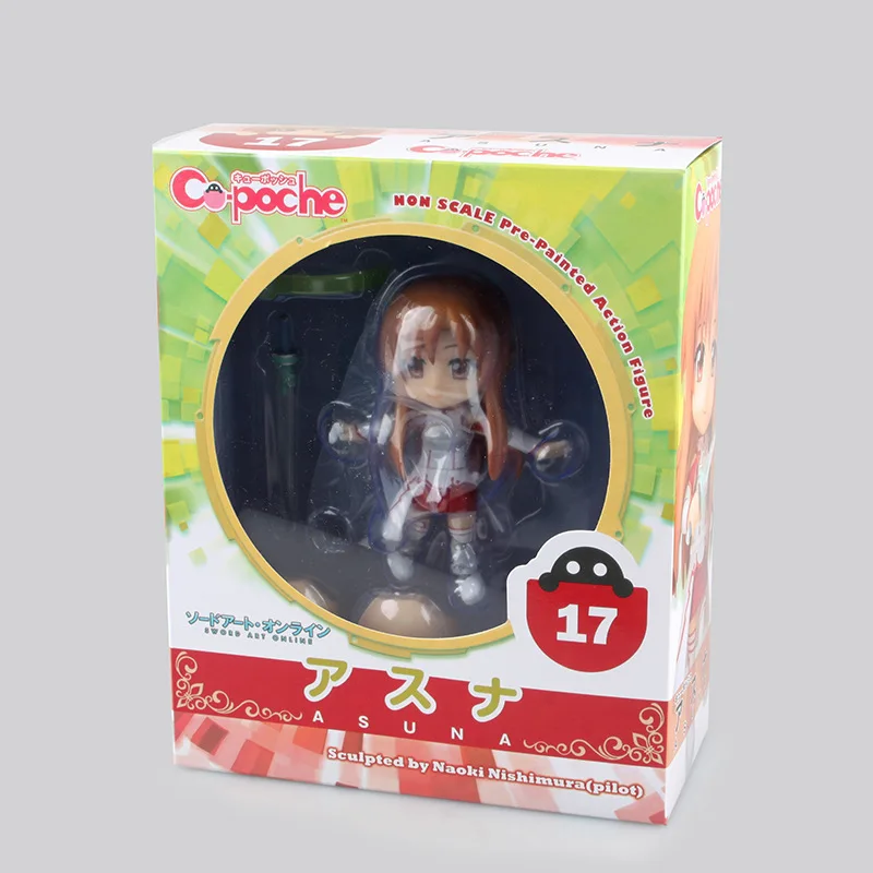 Cu-poche Chibi Asuna 017 SAO Figur mit austauschbaren Gesichtern, verpacktes Sammlerstück