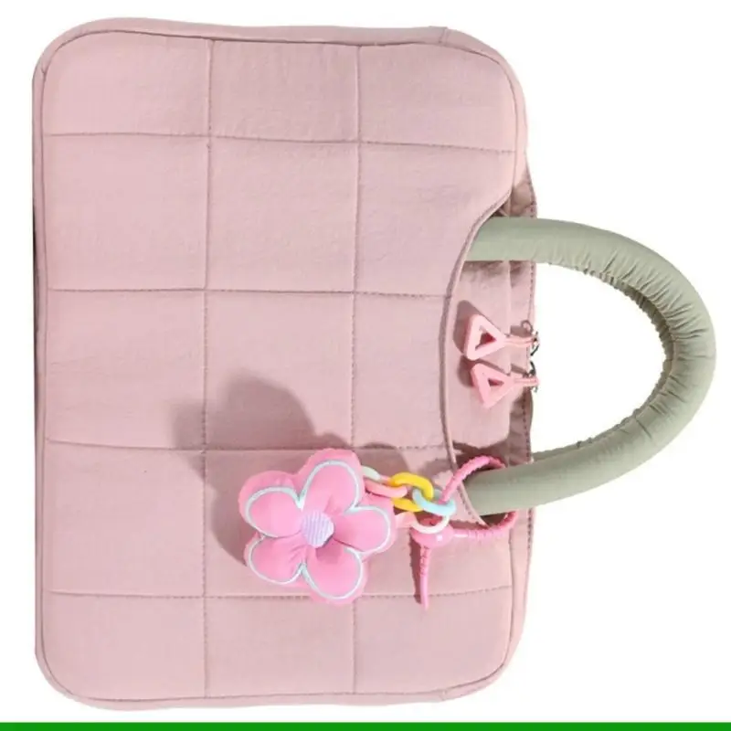 حقيبة كمبيوتر U55C أنيقة على شكل زهرة بأكمام واقية مبطنة لأجهزة الكمبيوتر المحمول مقاس 14 بوصة، تصميم مناسب للسفر