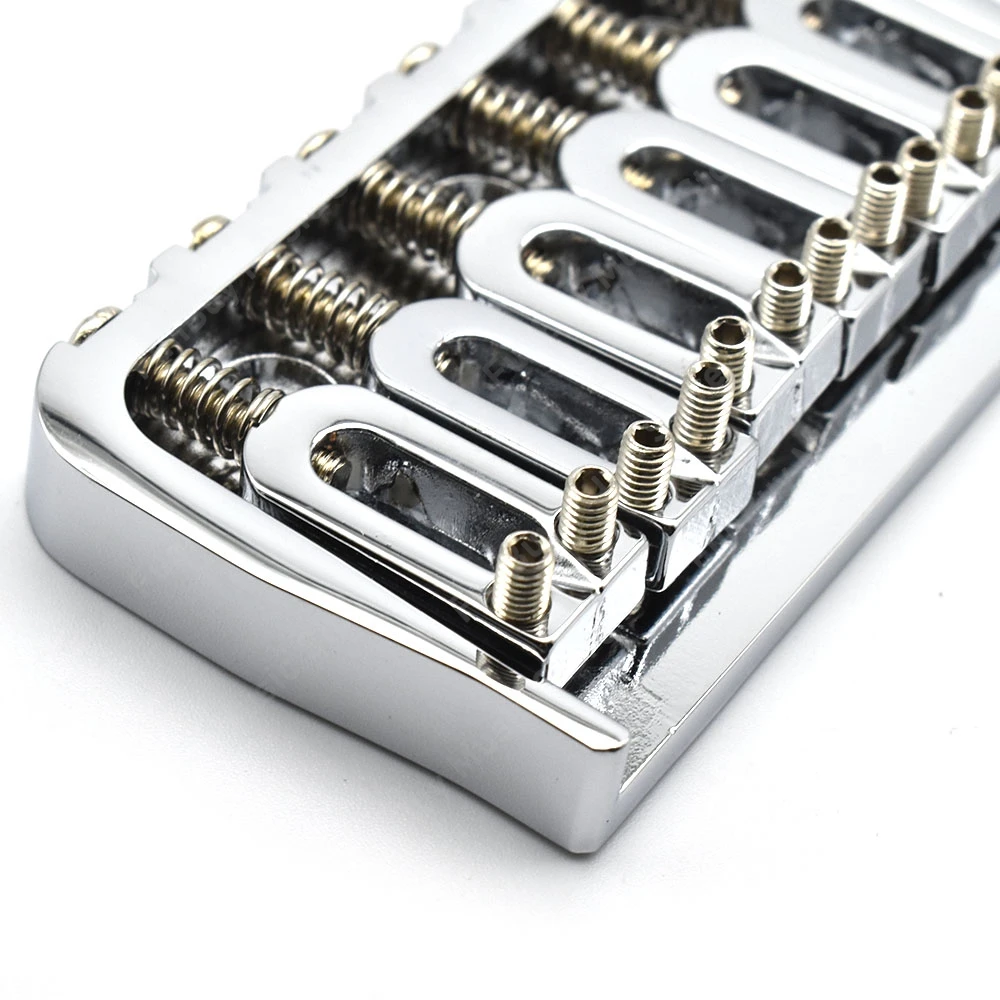 6 Strings Fixed Guitar Bridge Guitar Accessories Black Chrome  Electric  Guitar Bridge 72.8x38MM-10.6