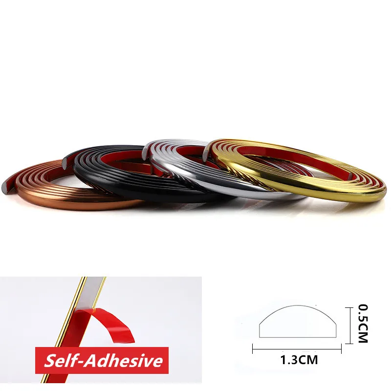 Angoily 1 Roll Self-Adhesive Gold Mirror Trim – PVC Wall Corner Molding For Mirrors, Frames & Borders