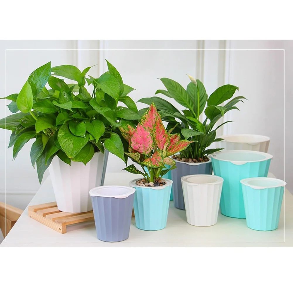 Self Watering Flower Pot with Cotton Rope for Indoor For Succulents Supporting Low Maintenance Plant Care Routines