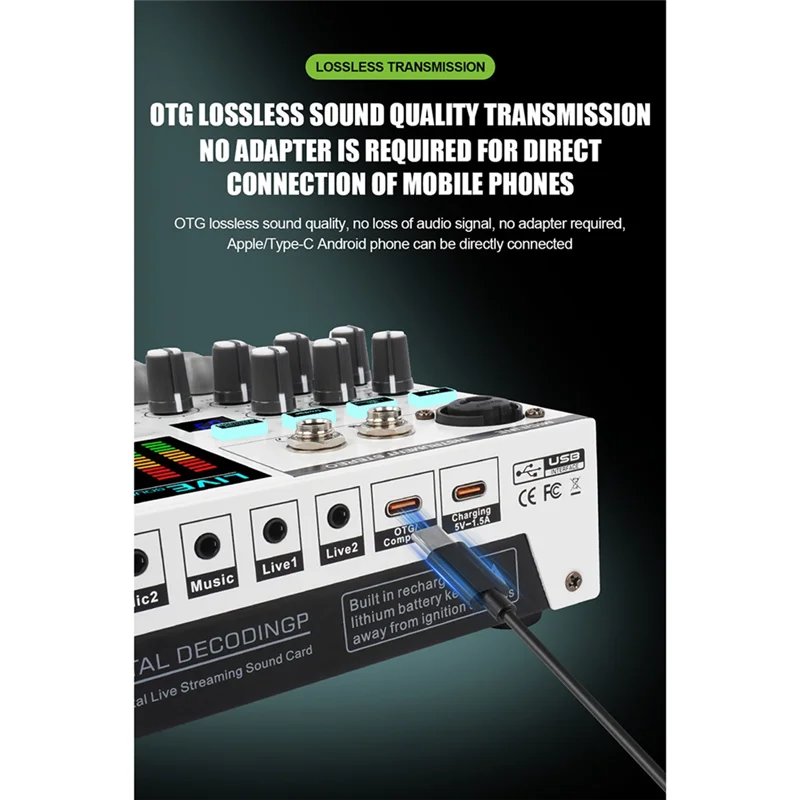 B04B-SN800 Live Sound Card For Broadcast Recording KTV Multifunctional Live Sound Card