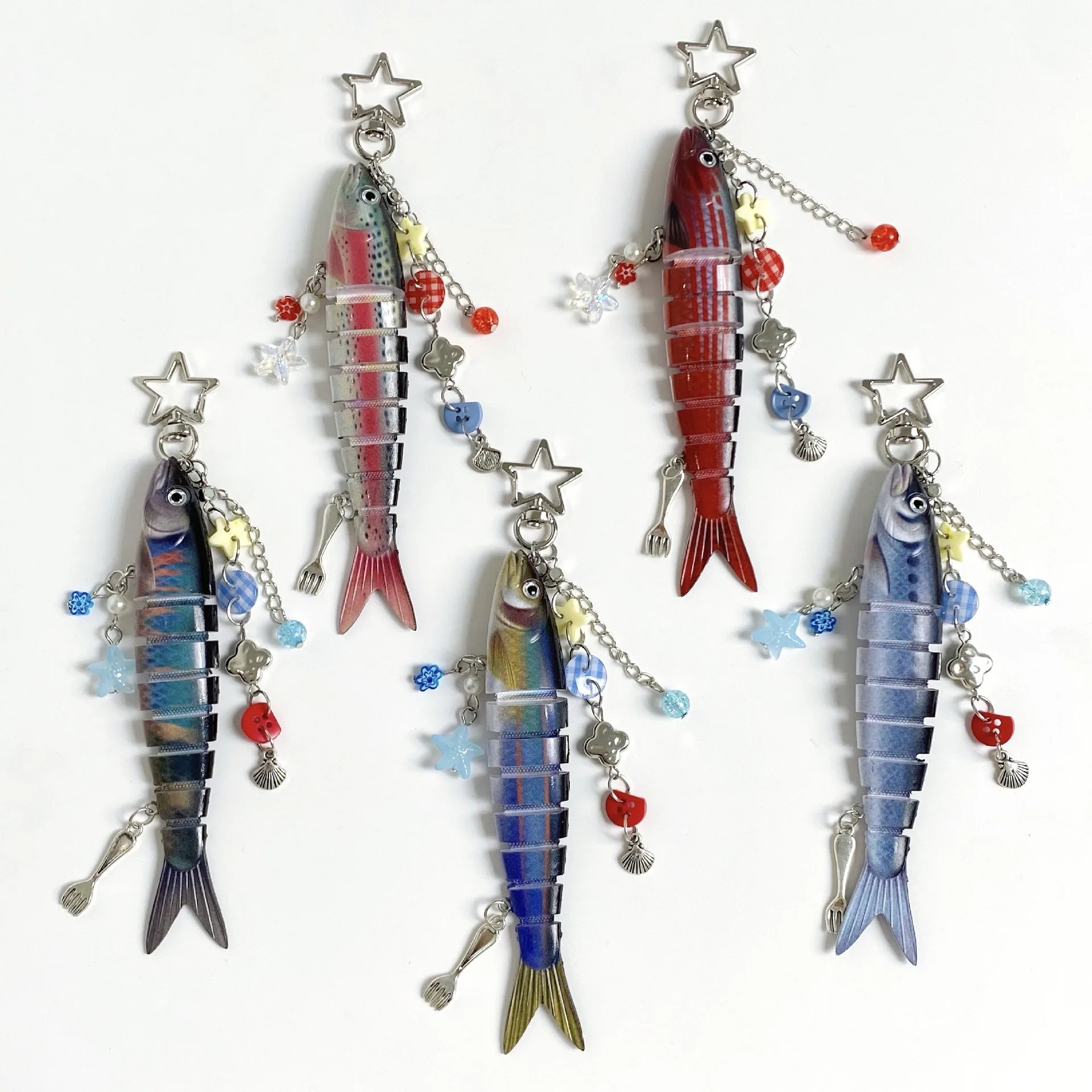 

Funny Fishing Keychains Suitable for Bags Women's Handbags, Shoulder Bags,Cute Bag Charms Bag Accessories