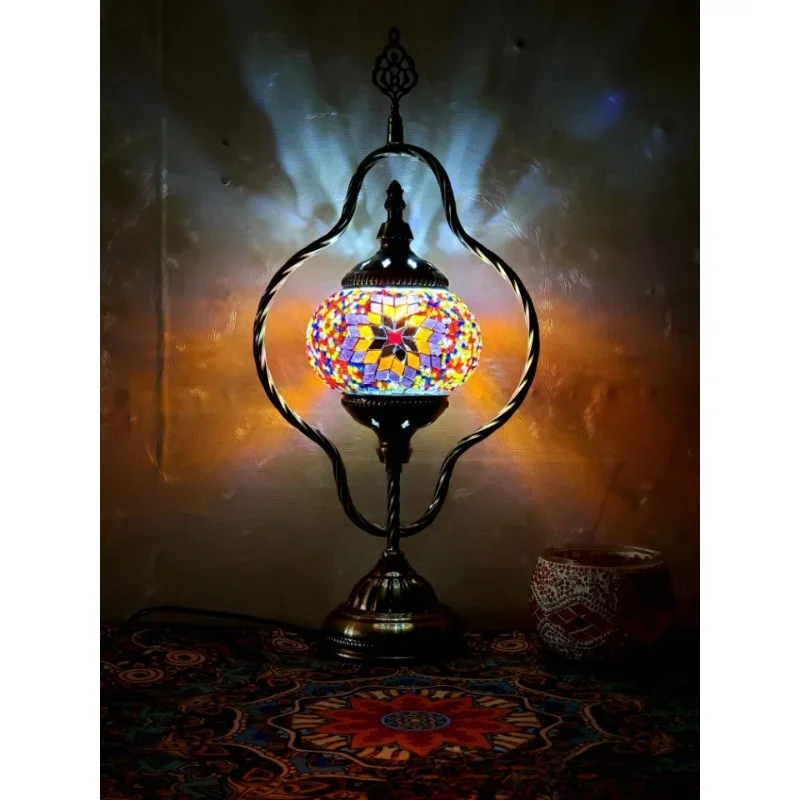 

Moroccan table lamp with coffee retro exotic bedside restaurant hotel B & B bar Turkish decorative table lamp