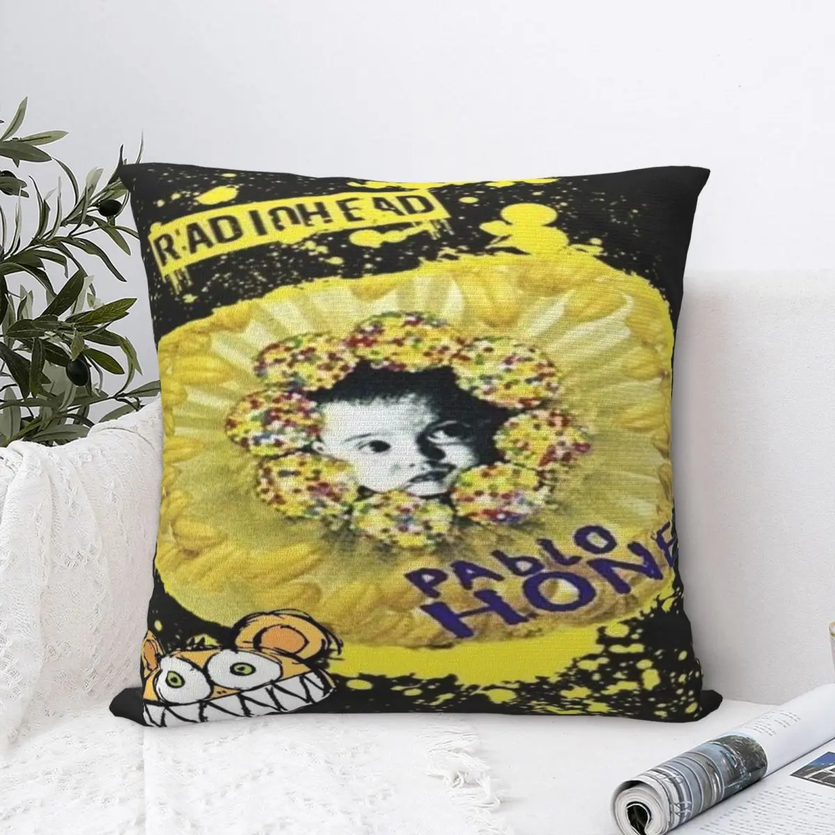 Soft and Sweet Car Radiohead｠rock Metal BandDecoration Pillowcases Stuff Pillow Cover Zipper Multi Size