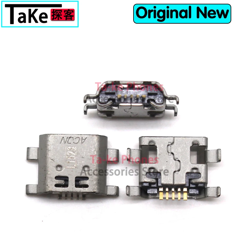 100-500Pcs Reverse heavy plate Mobile Charging port Micro USB 5pin mini Connector For Huawei HONOR 6P Mobile phone repair parts