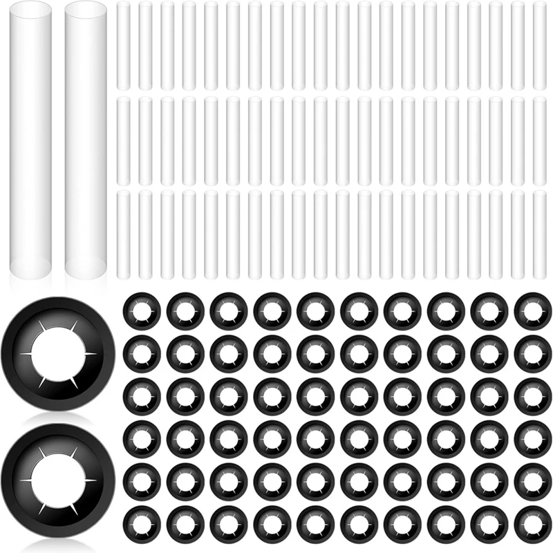 ABBN-60 Pcs Garage Door Hinge Quiet Roller Sleeves,11Mm ID 80Mm Length Roller Shaft Nuts Bearing Gaskets For Cars Rv Garage