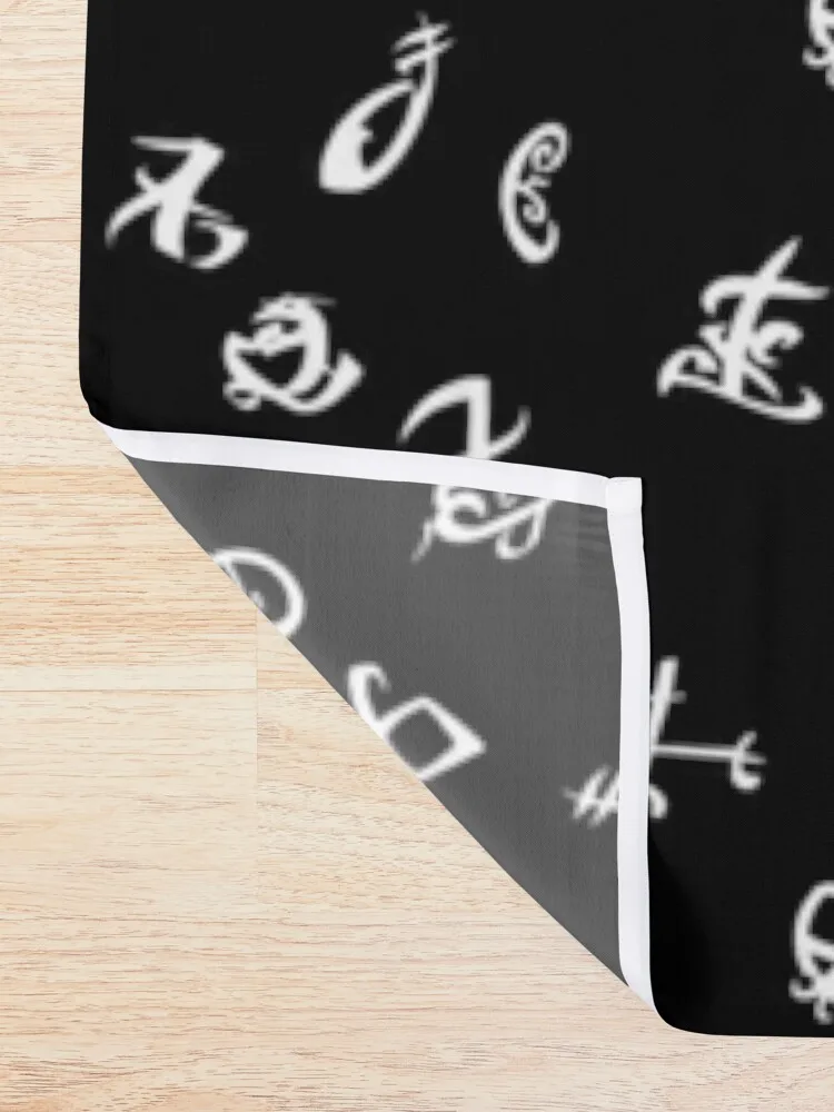 shadowhunters runes B&W Shower Curtain Bathroom Accessories Modern Accessory Bathrooms Curtain