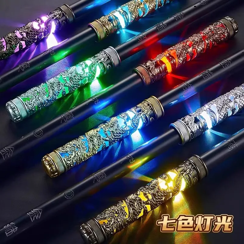

Ruyi Golden Hoop голосовой автоматический выдвижной лазерный меч детские игрушки для мальчиков черная волшебная светящаяся палочка