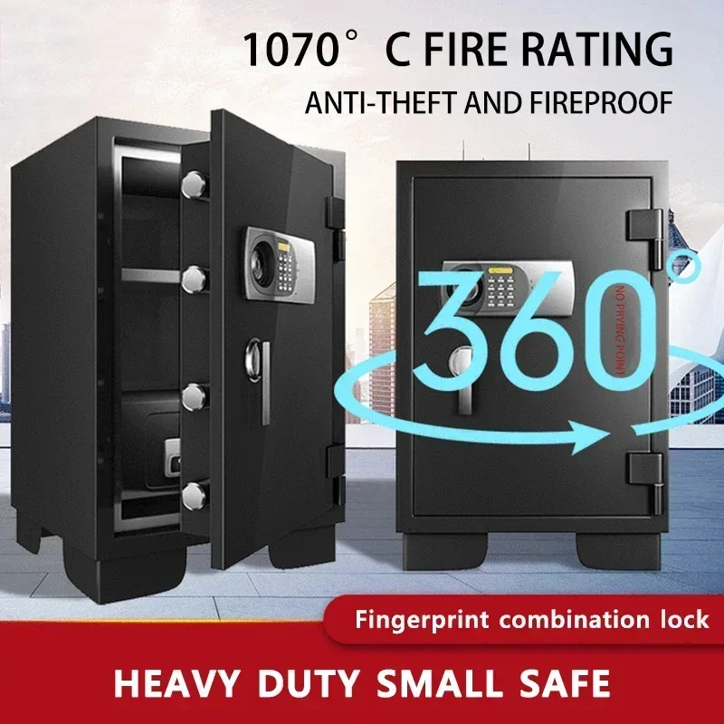 New Upgrade Safe Box Electronic Password Fireproof Anti-theft Home Office File Thickened Cabinet Heavy And Small Safe Money Box