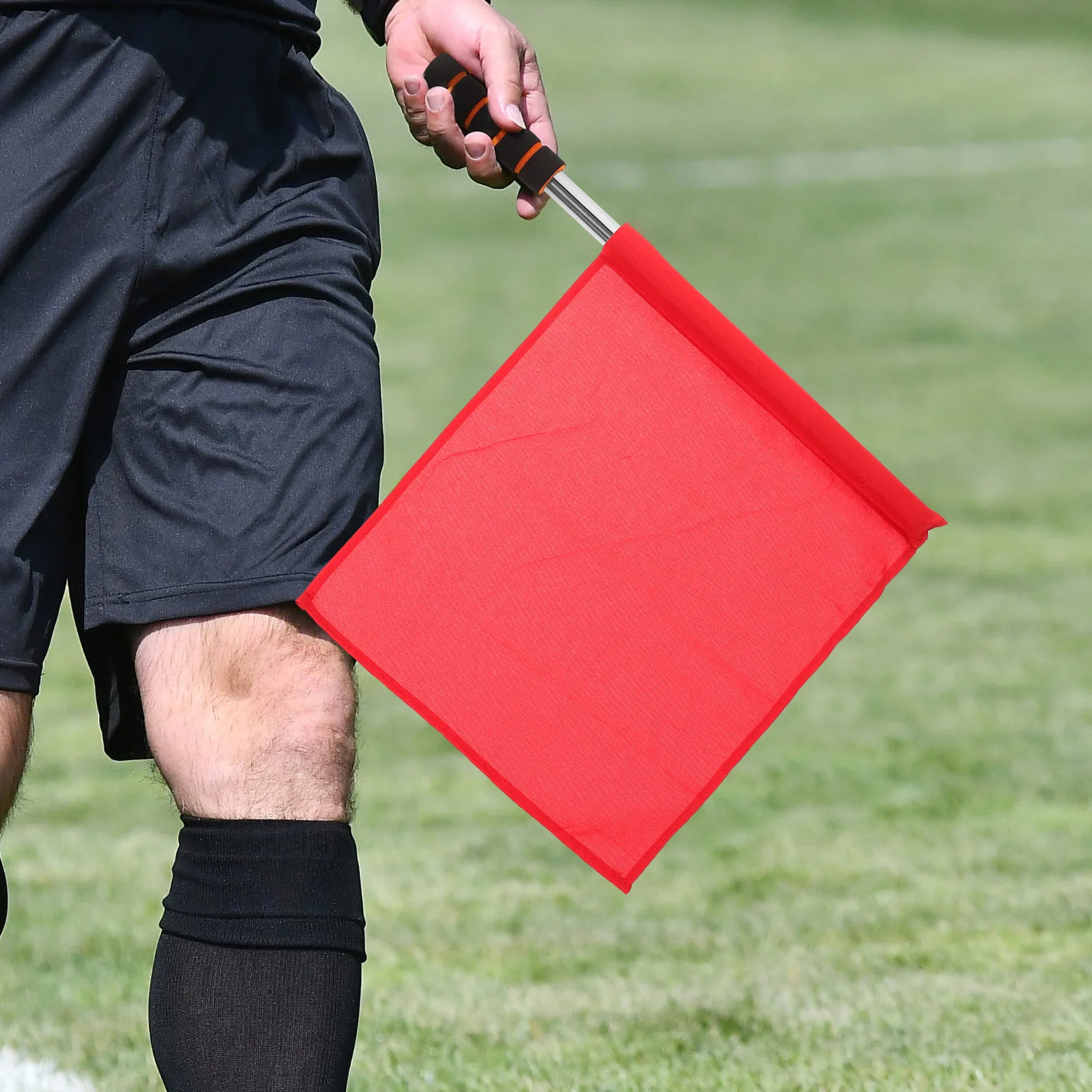 3 pezzi di calcio per il controllo del traffico, bandiere rosse da viaggio, schiuma di avvertimento per arbitro, cotone