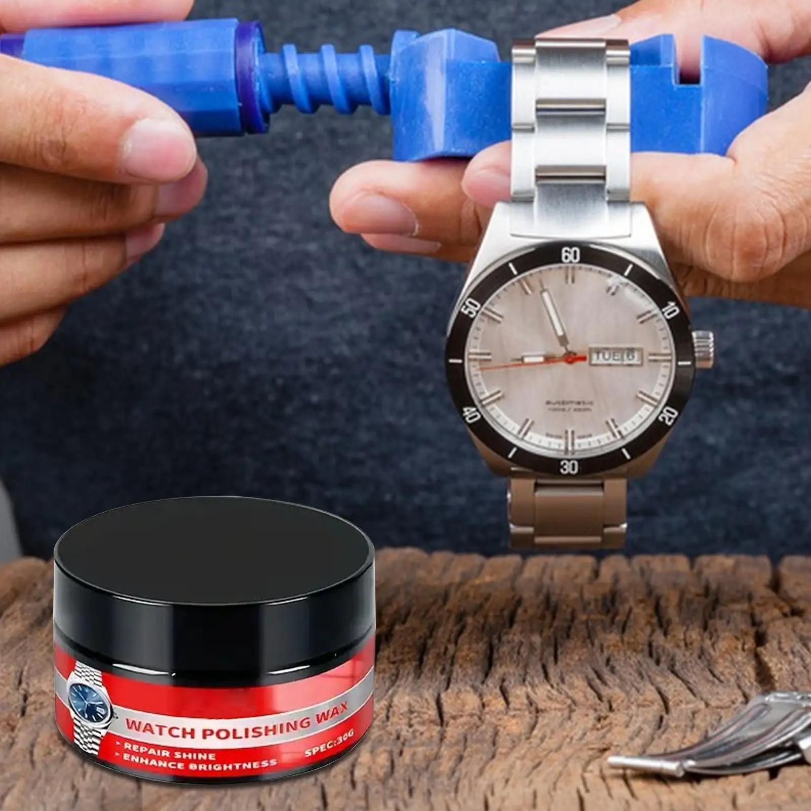 Instant Watch Polishing Kit Scratch Removal With Sponge Watch Scratch Poli shing Cream For Restores Gloss Glass Brass Stainless
