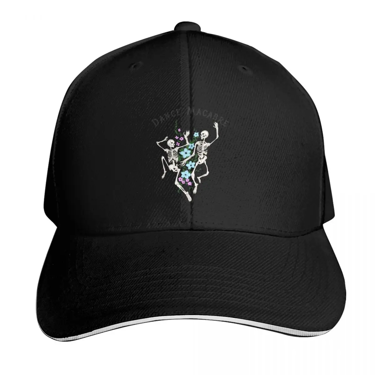 

Dance Macabre - Skeletons with Flowers Baseball Cap Visor Fishing cap Thermal Visor New Hat Mens Caps Women's