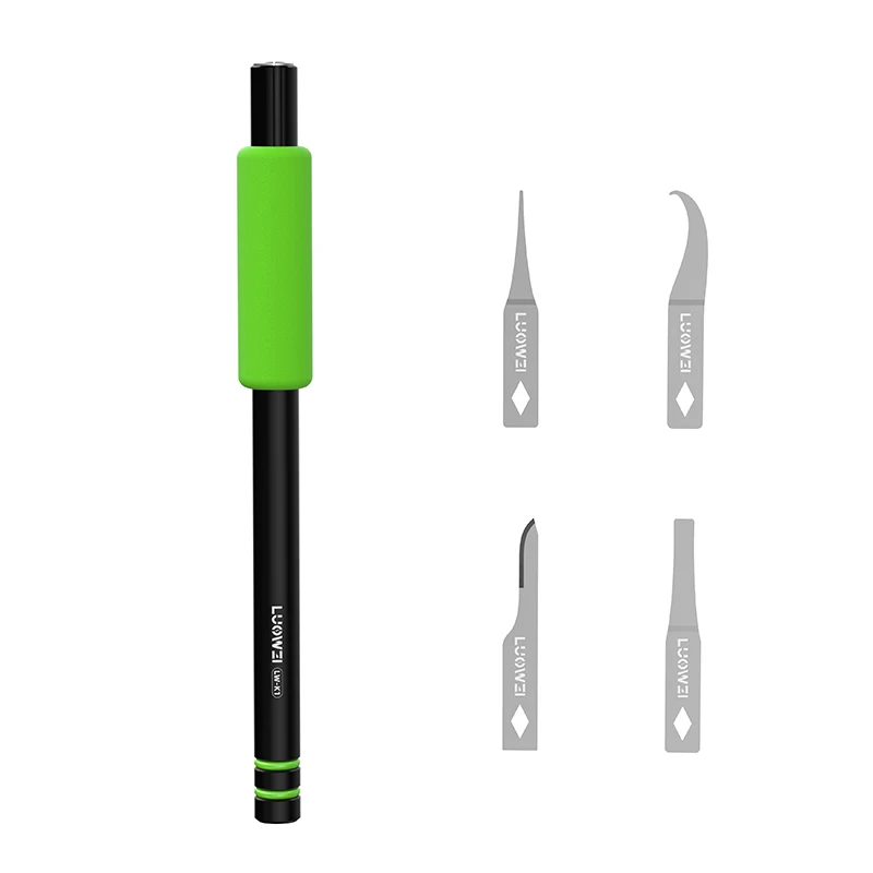 Luowei K1-CPU Mobile Phone Repair Black CPU Glue Removal Blade Chip Scraper Pry Knife Motherboard Chip Shovel Carving Tools