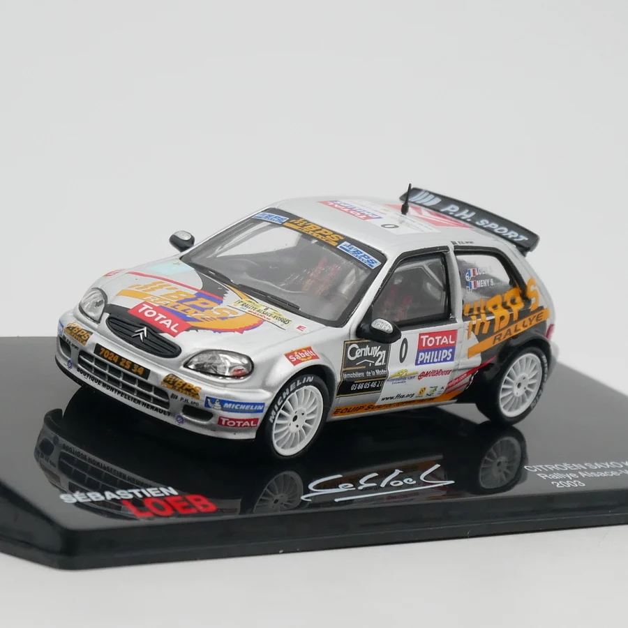 Ixo 1:43 Scale Diecast Alloy Citroen Saxo Loeb WRC 2003 Toys Cars Model Classics Nostalgia Adult Gifts Souvenir Static Display