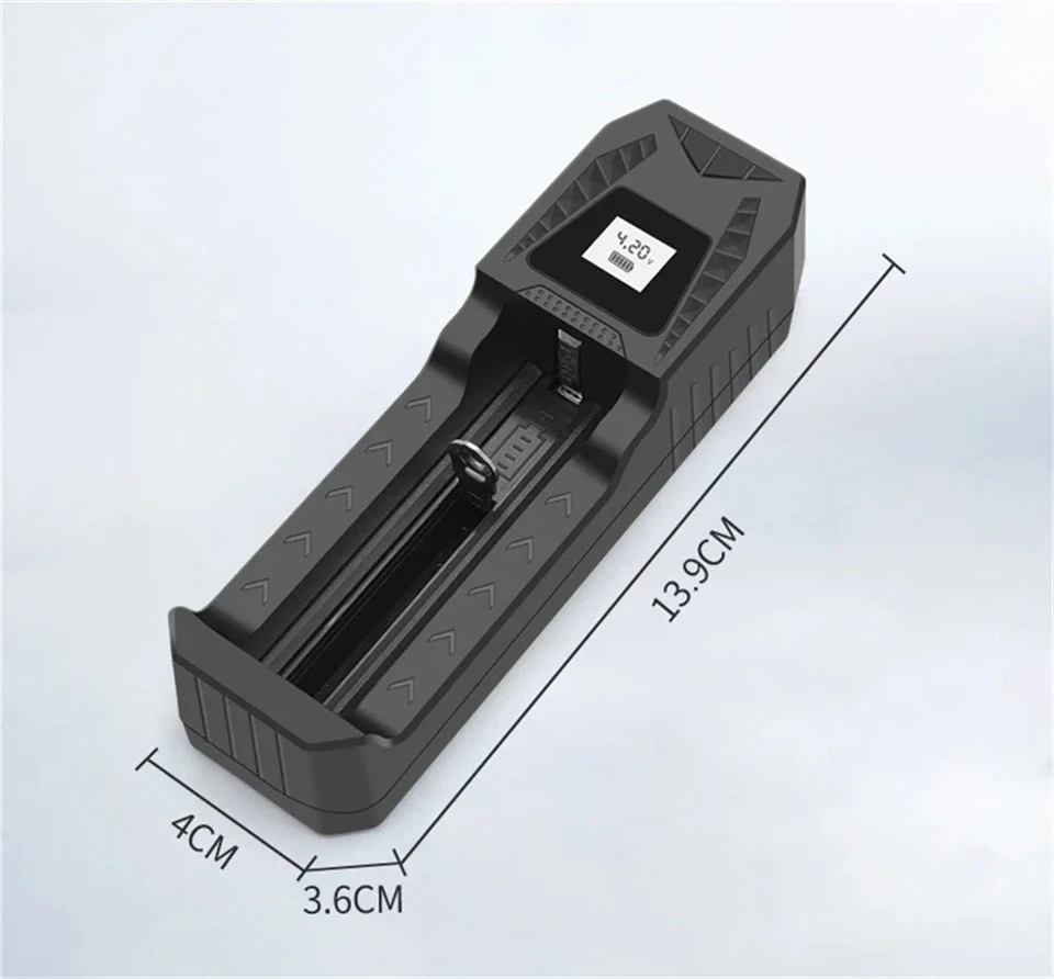 Roreta Intelligent LCD Battery USB Charger, Rechargeable Batteries, 1, 2, 4 Slots, 18650, 4.2V Li-ion, 1.2V, Ni-MH, AA, AAA