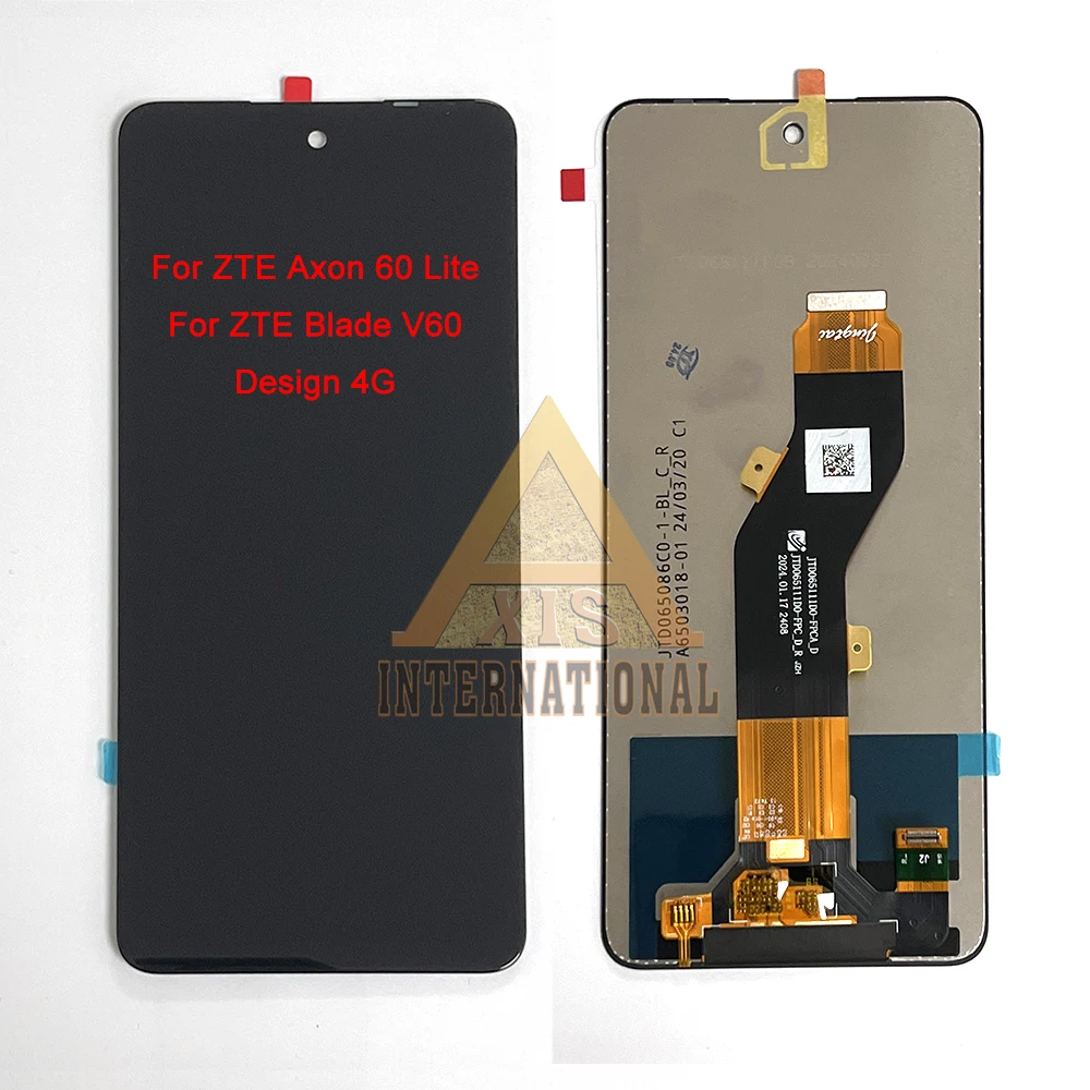 Original For ZTE Blade V60 Design 4G LCD Blade V60 Display Screen Touch Panel Digitizer For ZTE Axon 60 Axon 60 Lite LCD Frame