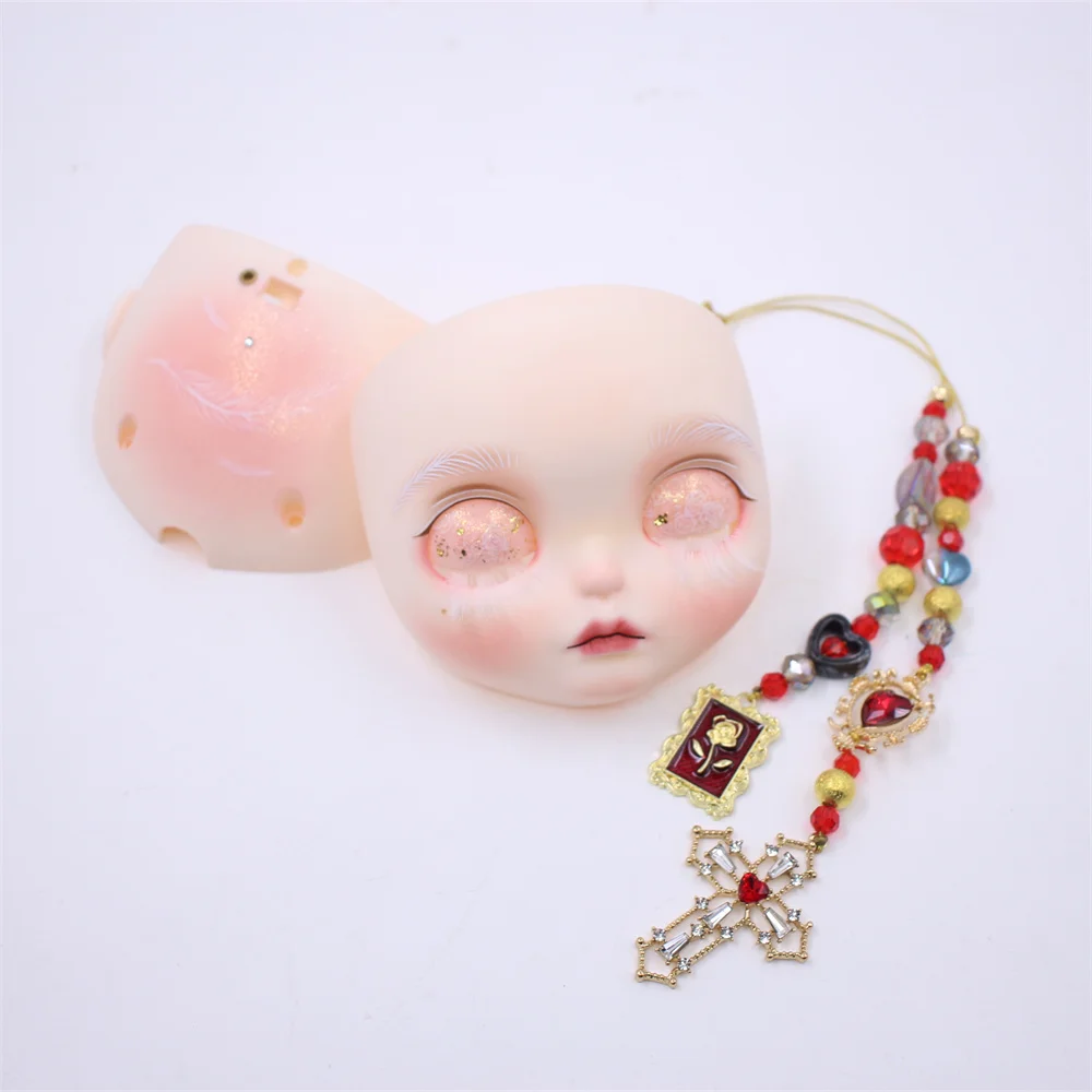 1/6 Blythe doll face hand markup faceplate, screw, lovely stay cord,for the 1/6 30cm Blythe Doll