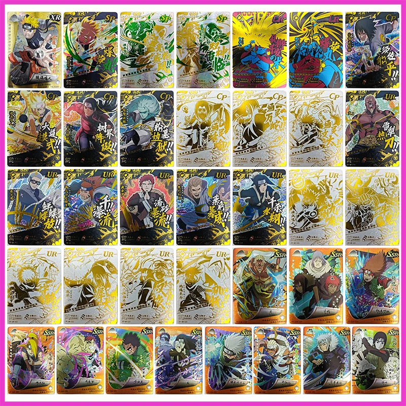 Anime NARUTO Rare XR SP LR CP UR SSR Collectible Card Uchiha Sasuke Jiraiya Senju Hashirama Madara Toys for boy Birthday Present